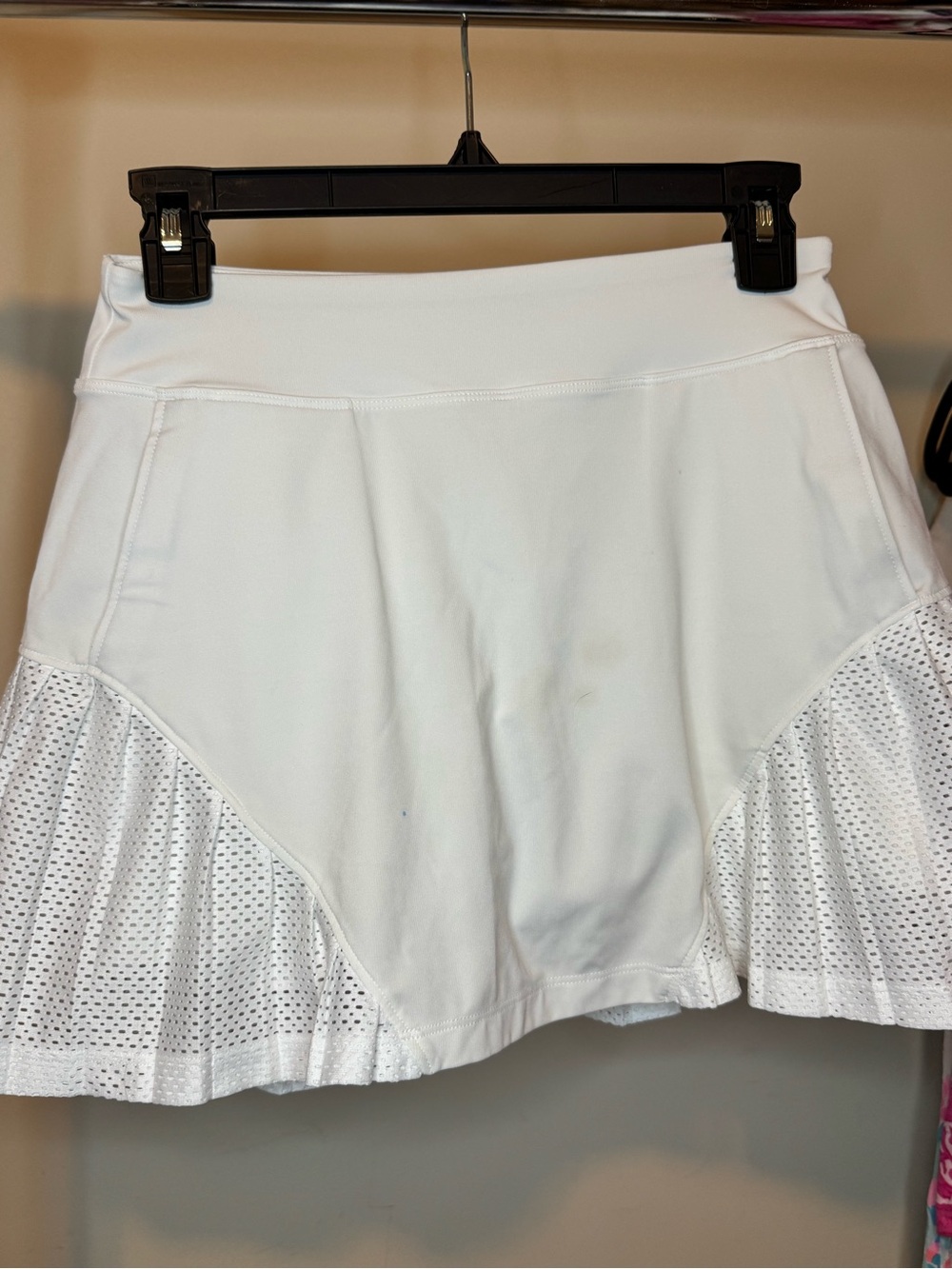 Under Armour White Pleated Mesh Athletic Skort
